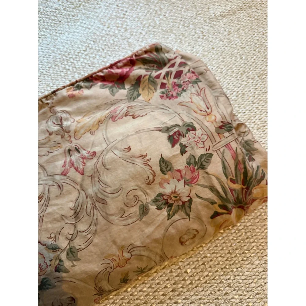 Vintage Ralph Lauren guinevere Floral Duvet Cover Full Queen Pink Rose cottage